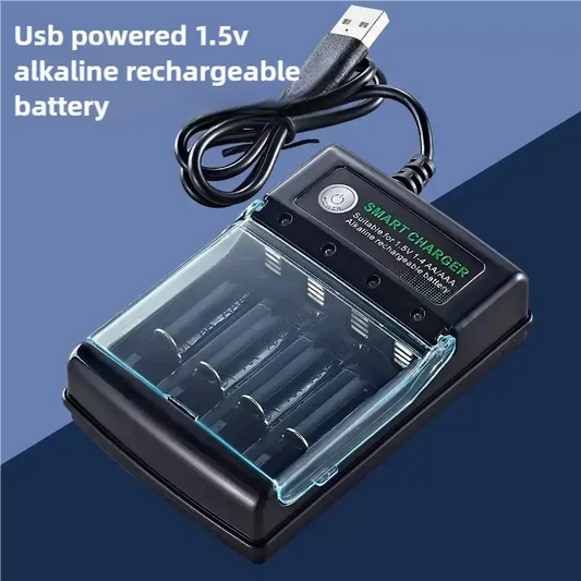 1.5V USB 4 Slots Charger for independent charging of AA alkaline batteries