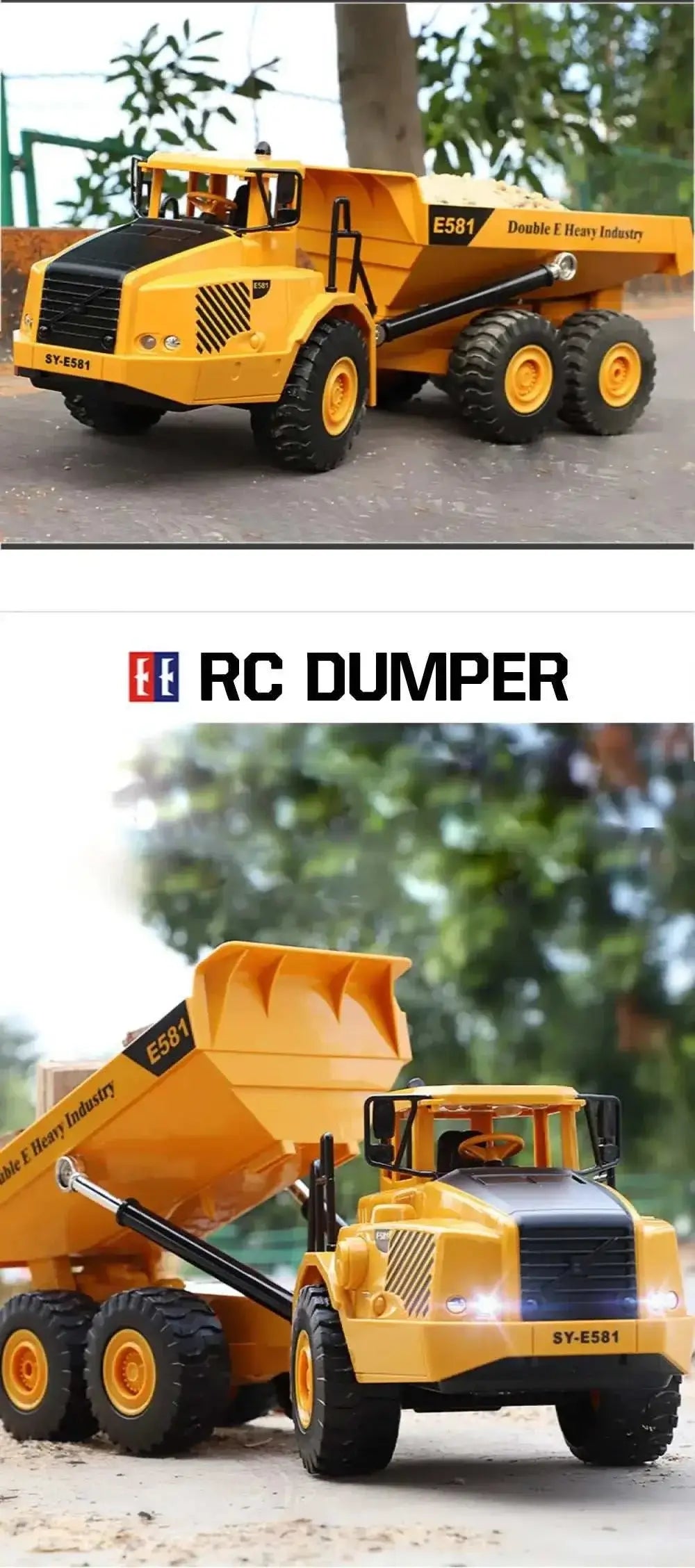 RC Dumper Caterpillar Tractor 2.4G Remote Control Sportsman Specialty Products