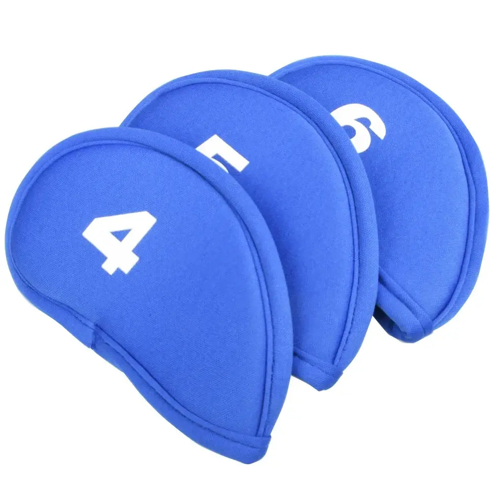 10Pcs/set Golf Iron Head Covers Iron Golf Club Protective Black/Red/Blue Sportsman Specialty Products