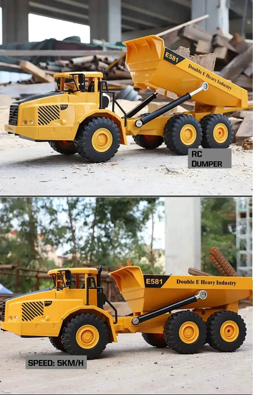 RC Dumper Caterpillar Tractor 2.4G Remote Control Sportsman Specialty Products