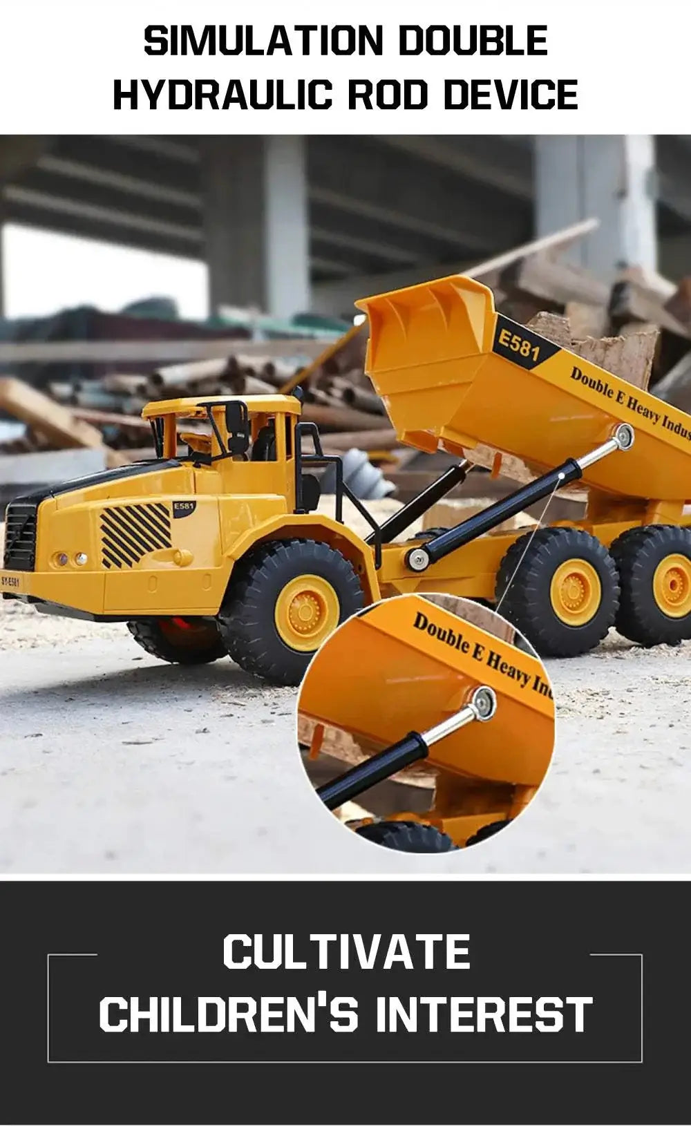 RC Dumper Caterpillar Tractor 2.4G Remote Control Sportsman Specialty Products