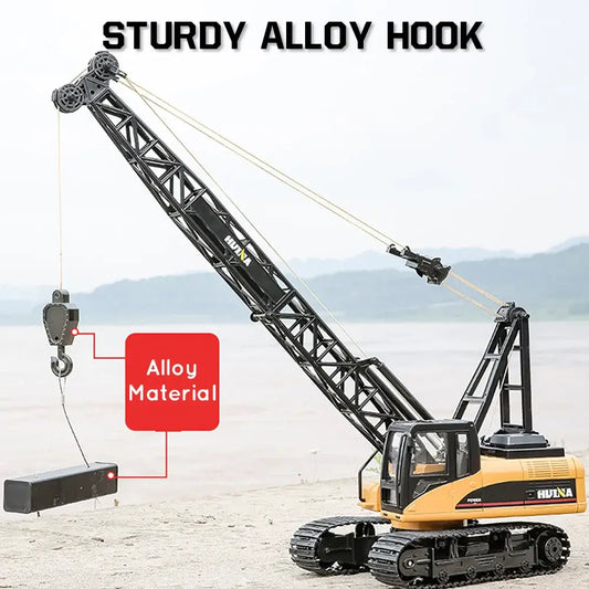 HUINA 1 14 RC Truck Crawler with sturdy alloy hook for enhanced durability and performance in engineering tasks.