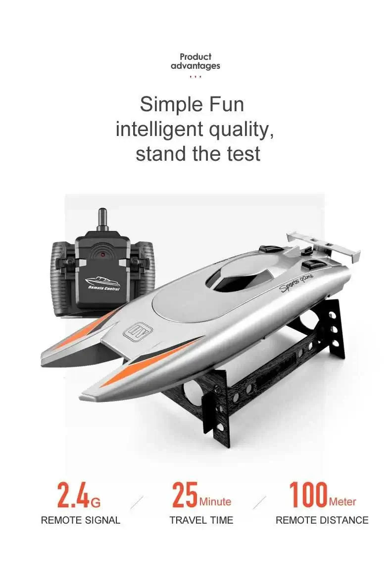 2.4G Radio Rc Boat 30Km/h Racing Boat High Speed Speedboat Sportsman Specialty Products