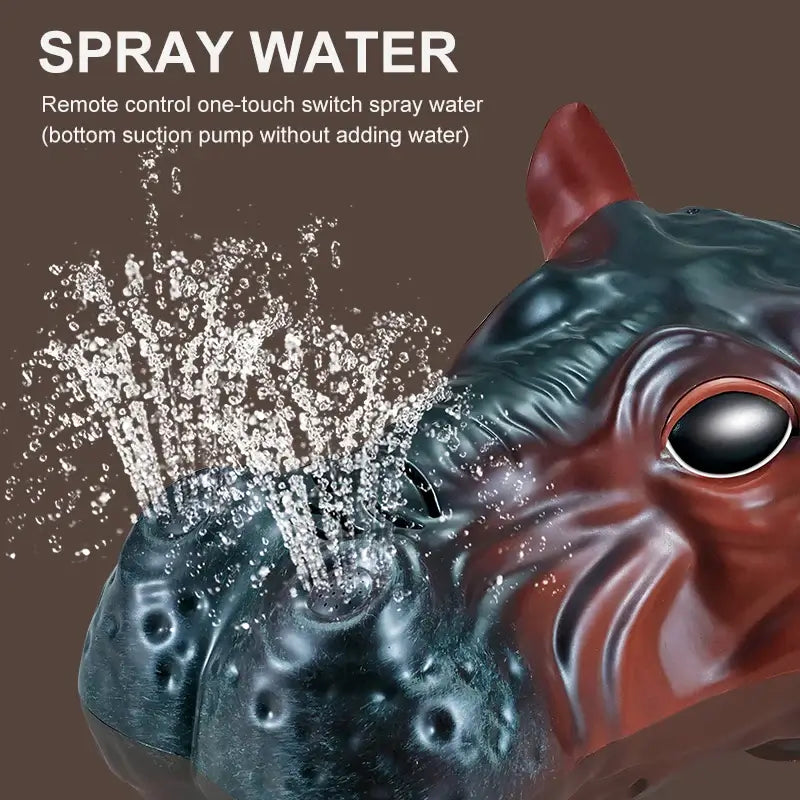 2.4GHz Rc Hippo Spray water Toys Remote Control Boat Sportsman Specialty Products