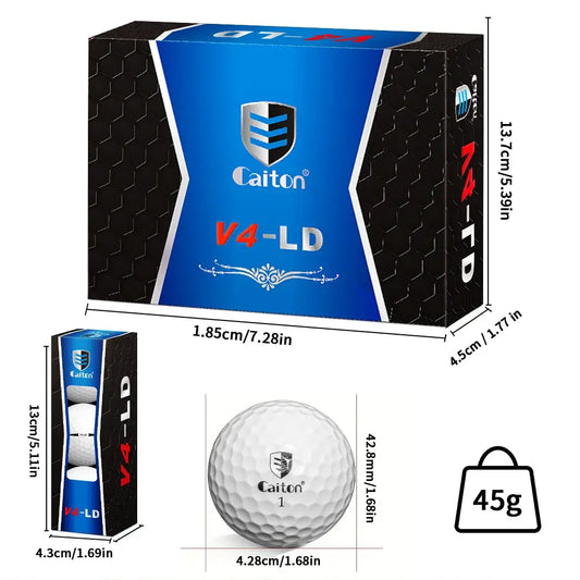 Caiton Pro Golf Balls - 4-Layer Structure, DuPont Surlyn Material