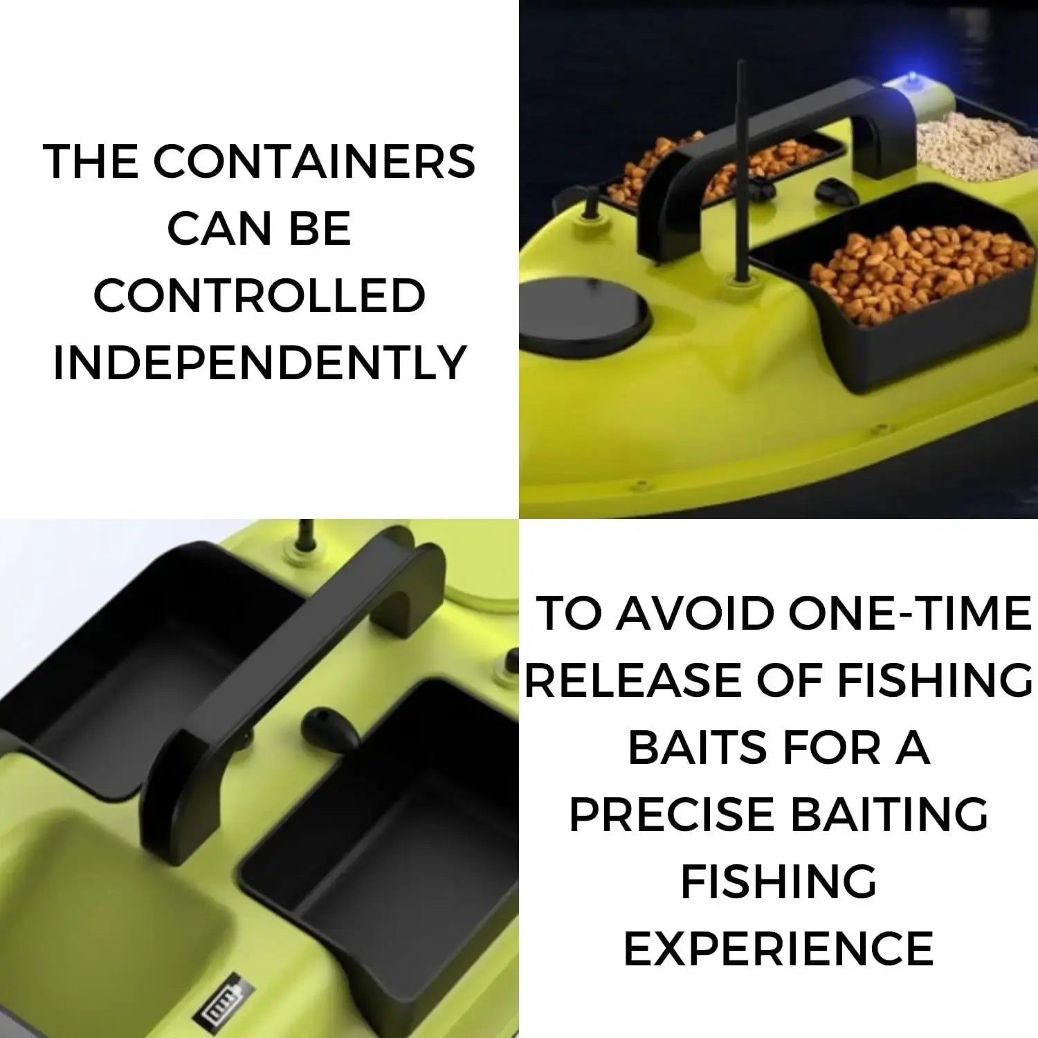 Remote Control Fishing Bait Boat Waterproof Sporting Goods with Night Lights Sportsman Specialty Products