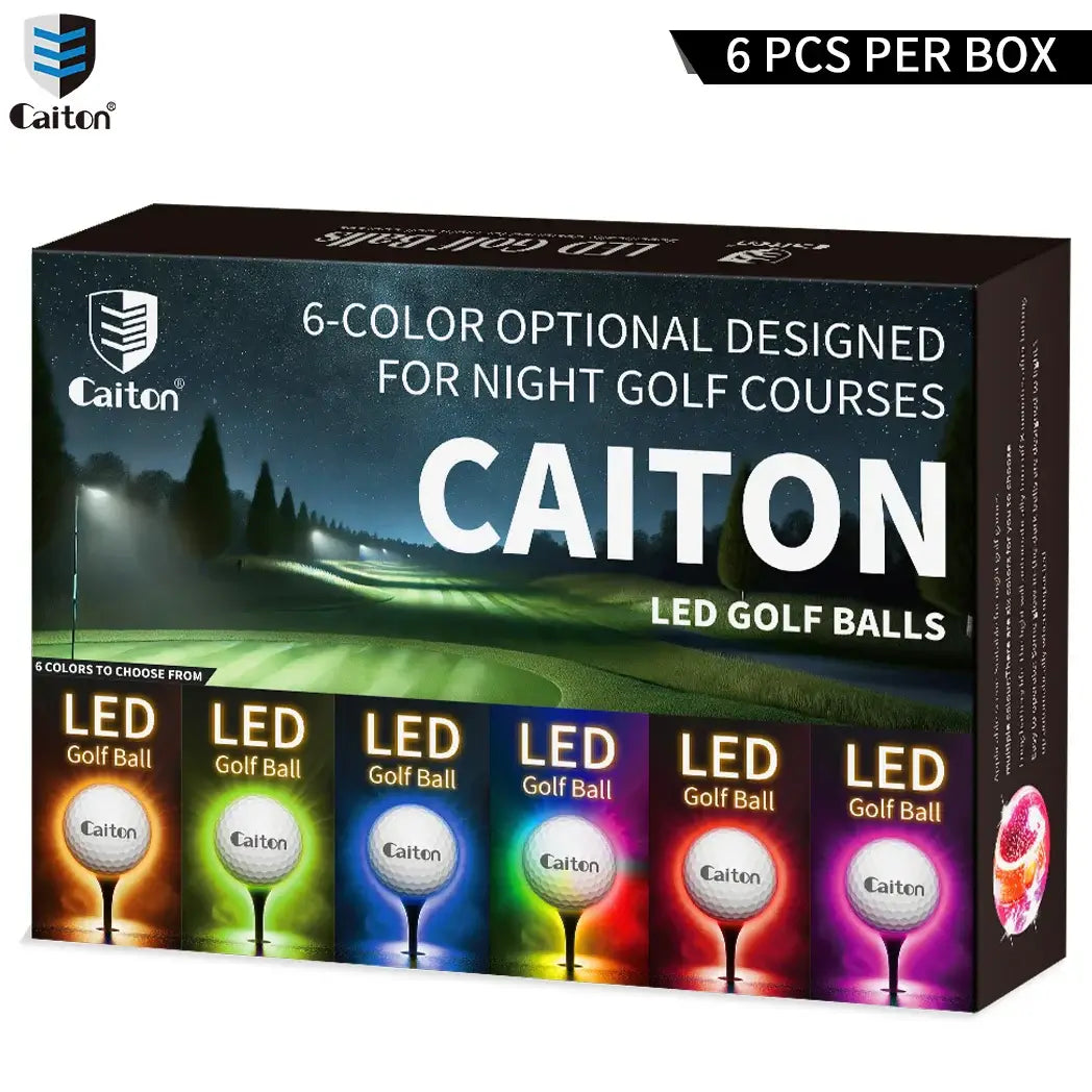 Caiton Night Glow Golf Balls – Set of 6 High-Visibility, Impact-Activated Sportsman Specialty Products