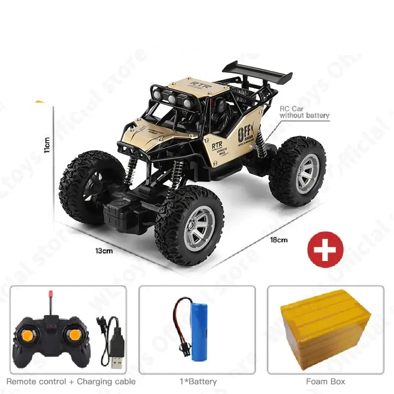 1:12/1:16 4WD Remote Control Car With Led Lights Sportsman Specialty Products
