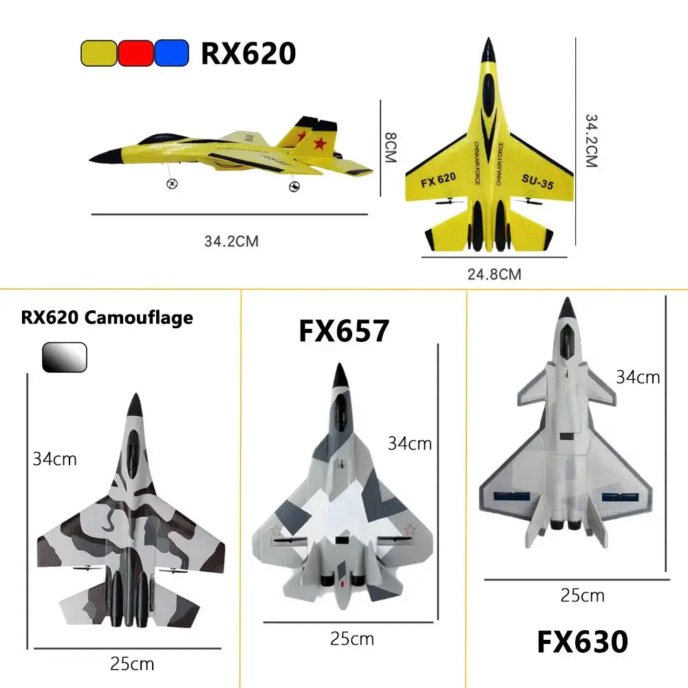 RC Foam Aircraft SU-35 Plane 2.4G Radio Control Glider Sportsman Specialty Products
