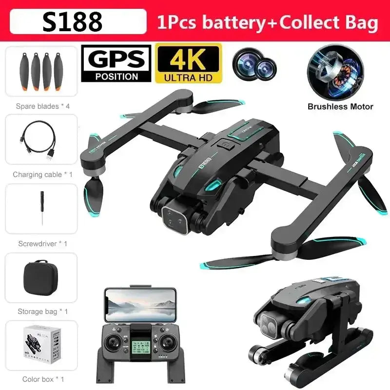 S188 GPS Drone 8K Professional HD Dual Camera 5G Sportsman Specialty Products
