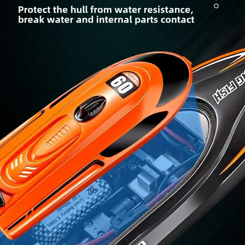 Children 2.4GHz RC Speedboat Toys 25km/h Waterproof High Speed Electric Sportsman Specialty Products