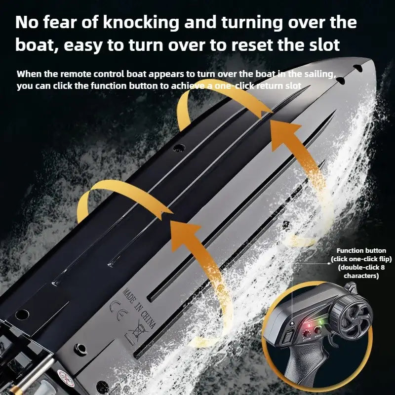 Children 2.4GHz RC Speedboat Toys 25km/h Waterproof High Speed Electric Sportsman Specialty Products