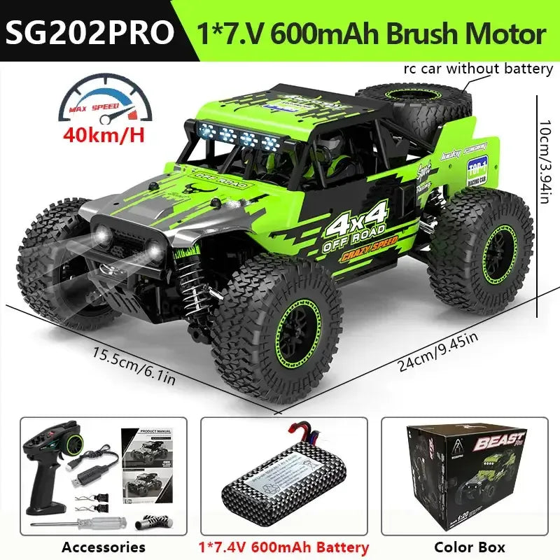 RC Car 55KMH With LED Professional Off-Road Racing 1:20 4WD