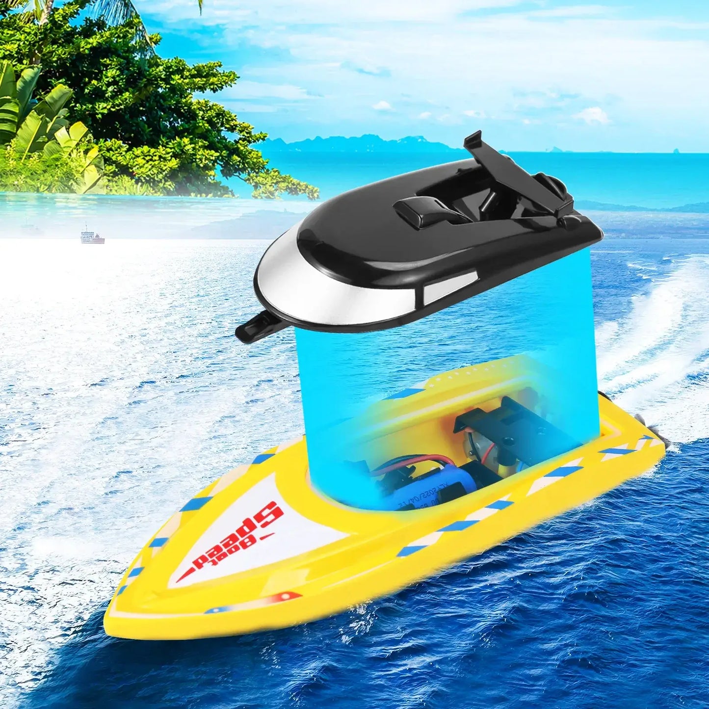 2Pack RC Boat,20+/10+MPH RC Boats with LED Light Sportsman Specialty Products