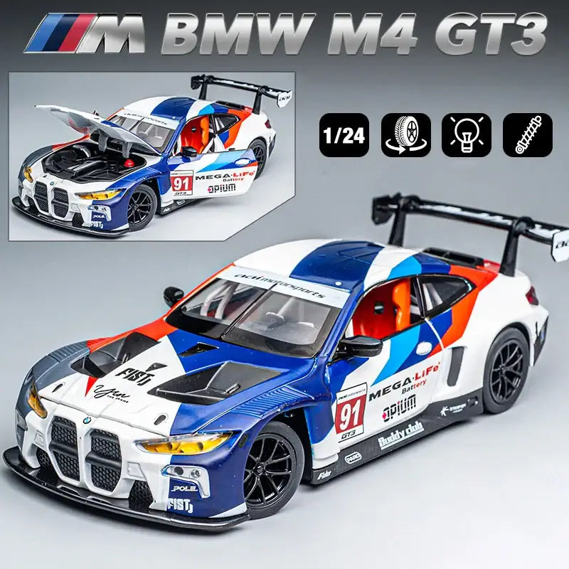 NEW 1:24 BMW M4 GT3 Red Bull M6 BMW CSL Alloy Car Sportsman Specialty Products