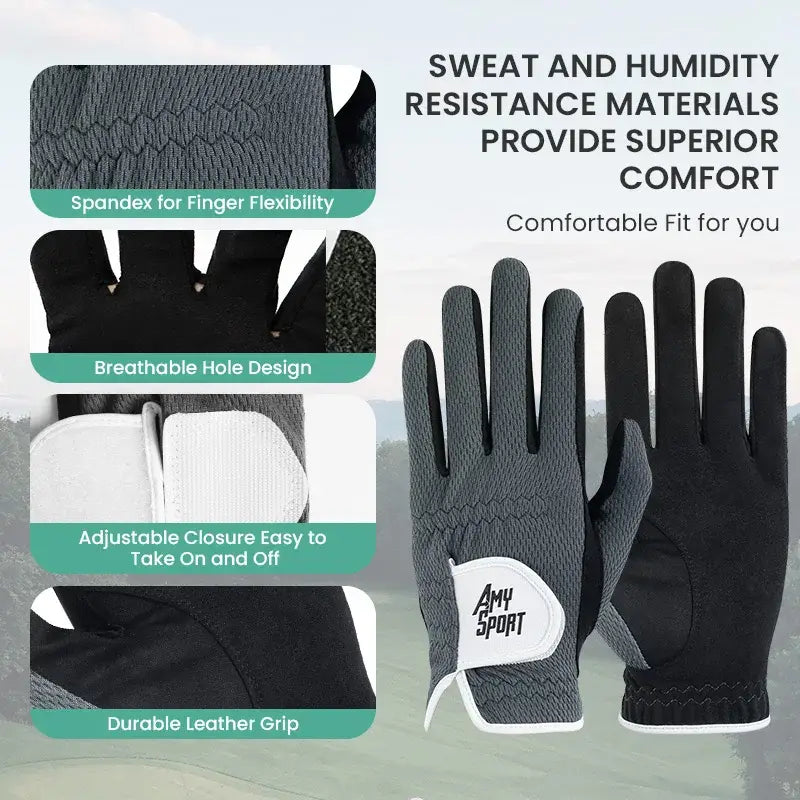 Golf Gloves Men Left Right Hand Rain Grip Hot Wet Weather Value 3/6 Pack Sportsman Specialty Products
