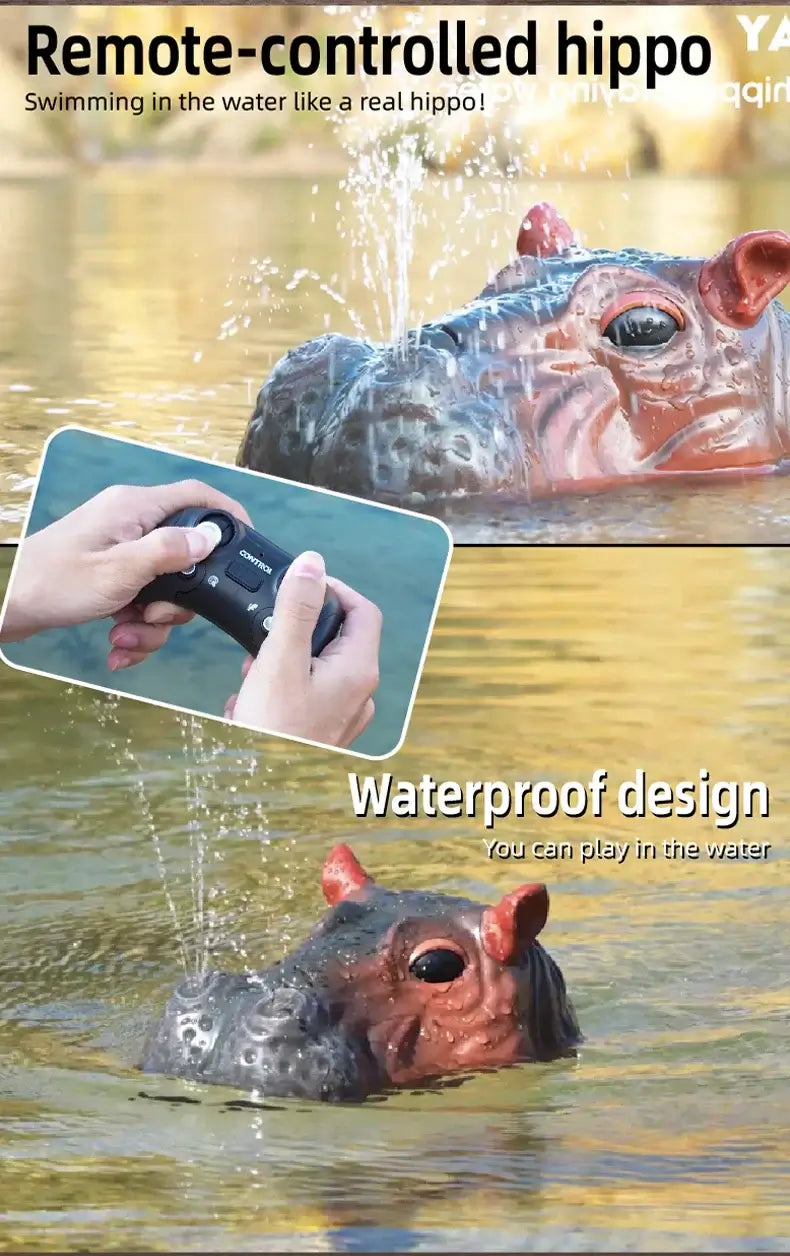 2.4GHz Rc Hippo Spray water Toys Remote Control Boat Sportsman Specialty Products