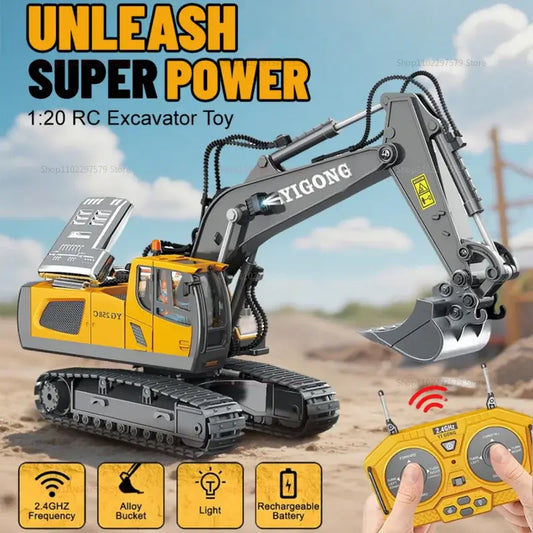 Off Road Excavator Dump Truck Kids Remote Control Car Toys Sportsman Specialty Products