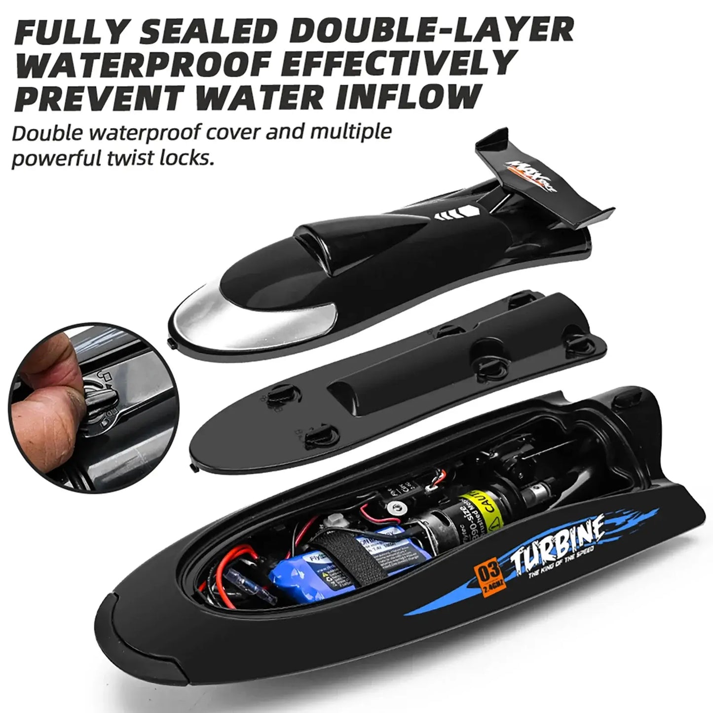 Flytec V009 30km/h Remote Control Ship Waterproof 2.4GHz Electric Sportsman Specialty Products