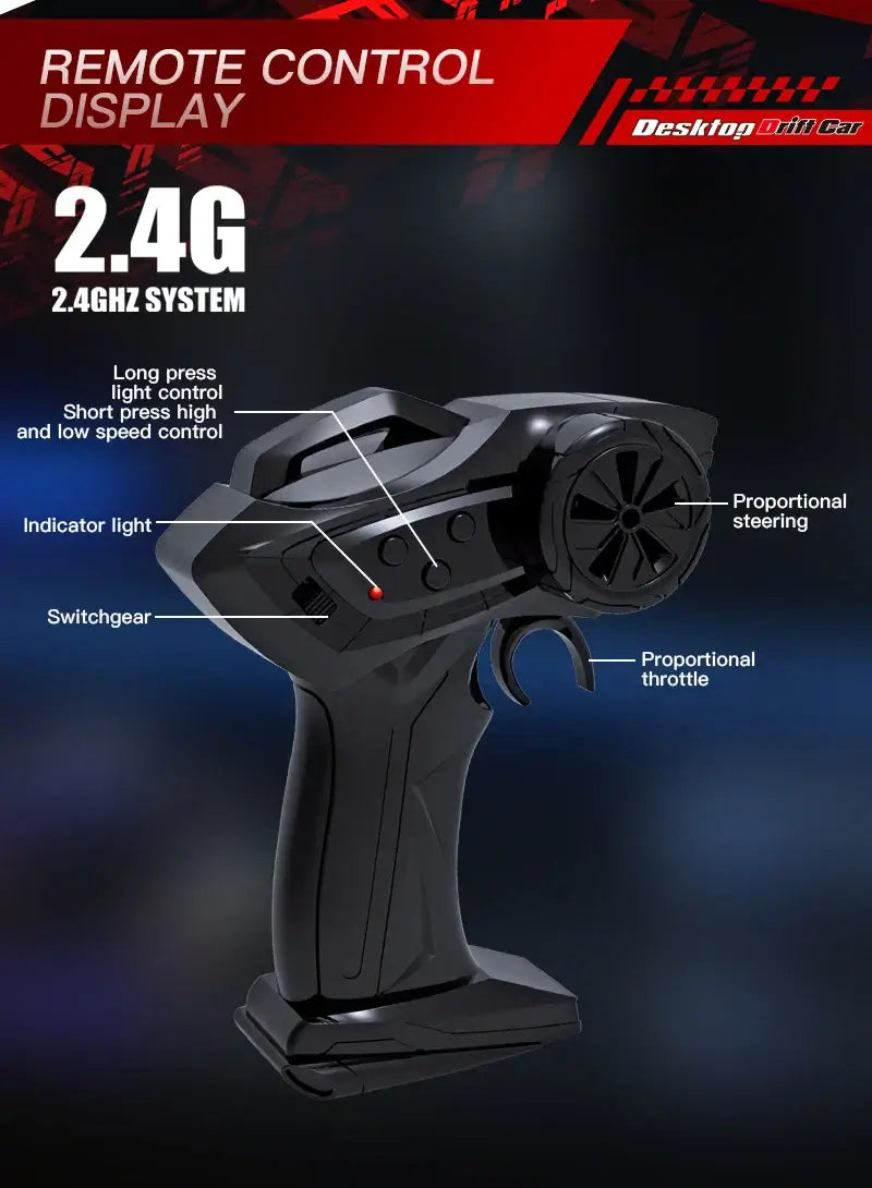 1/64 2.4G High speed Drift Rc Car 4WD Remote Control Sportsman Specialty Products