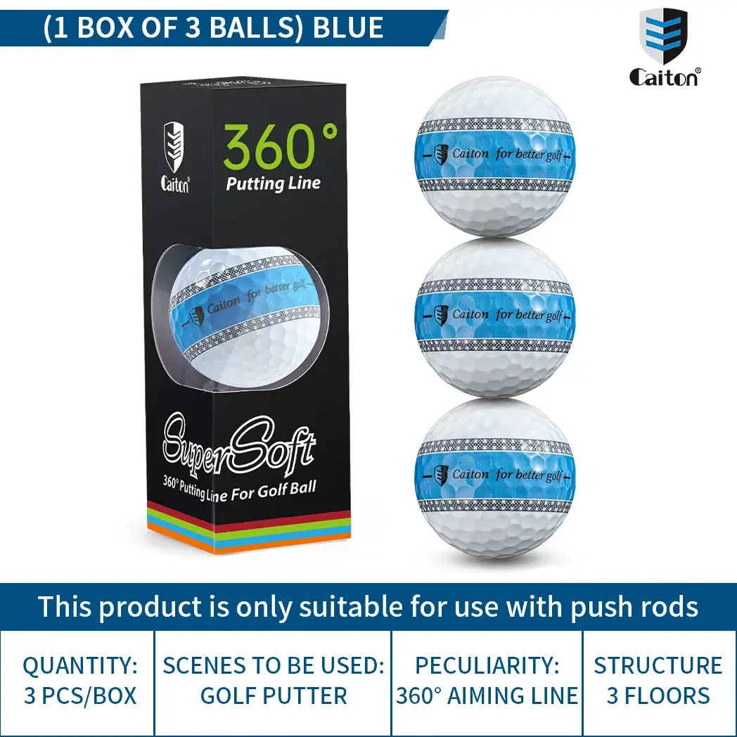 Caiton 12/3pcs 3-Layer PU Putter Golf Ball Sportsman Specialty Products
