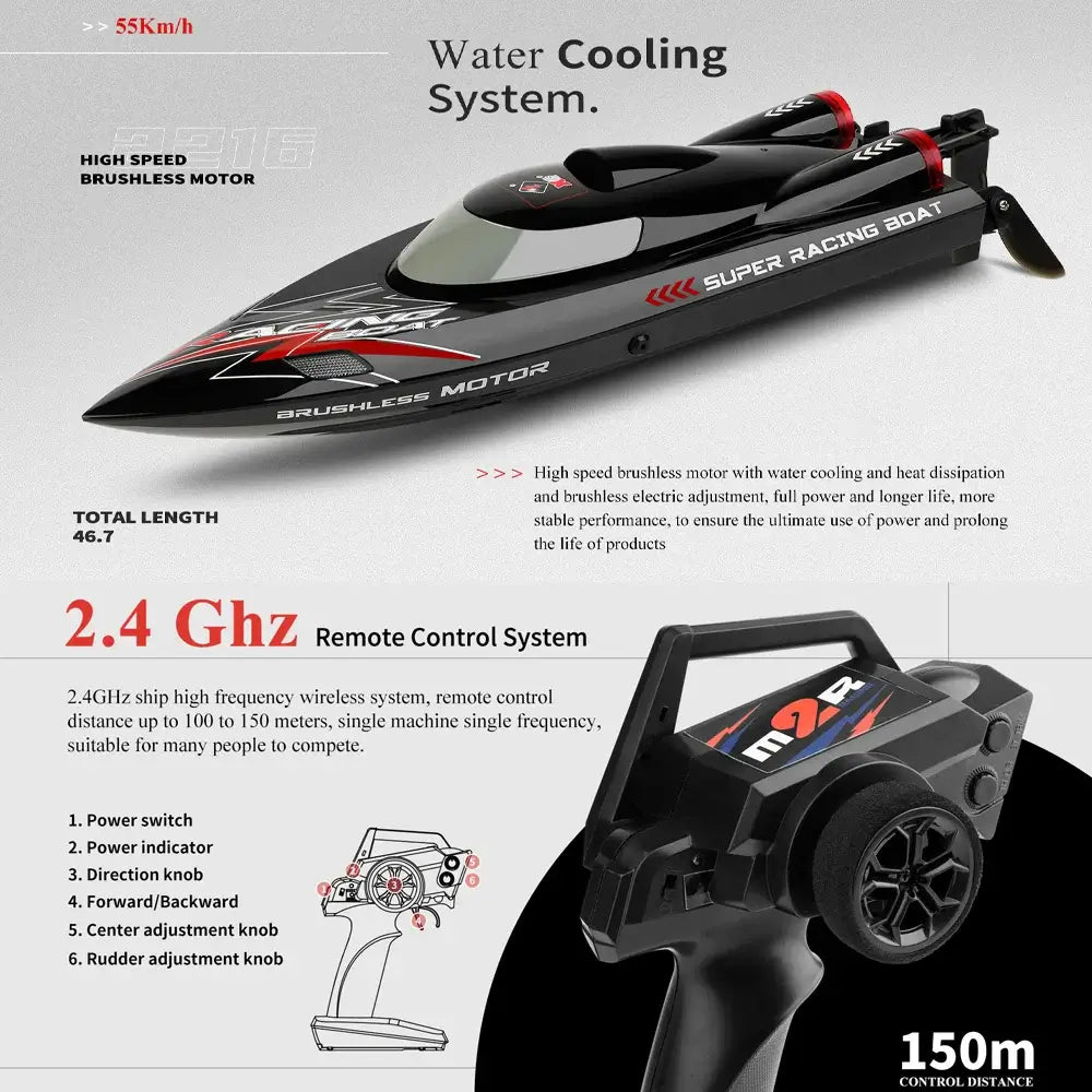 WLtoys WL916 WL912-A RC Boat 2.4Ghz 55KM/H 35KM/H High Speed Sportsman Specialty Products