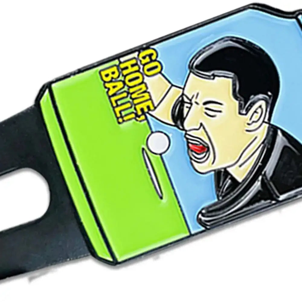 Ball Marker Divot Tool Golf Green Metal Divot Fork Tool With Text And Pattern Sportsman Specialty Products