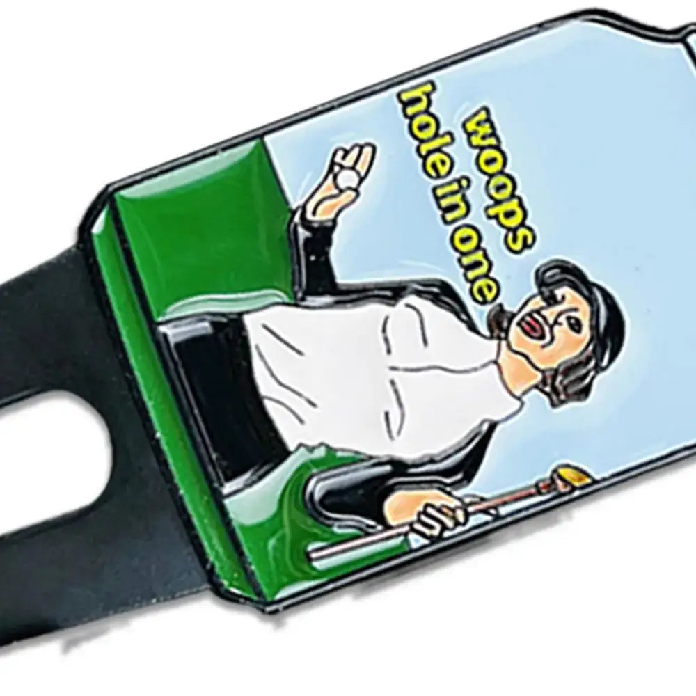 Ball Marker Divot Tool Golf Green Metal Divot Fork Tool With Text And Pattern Sportsman Specialty Products
