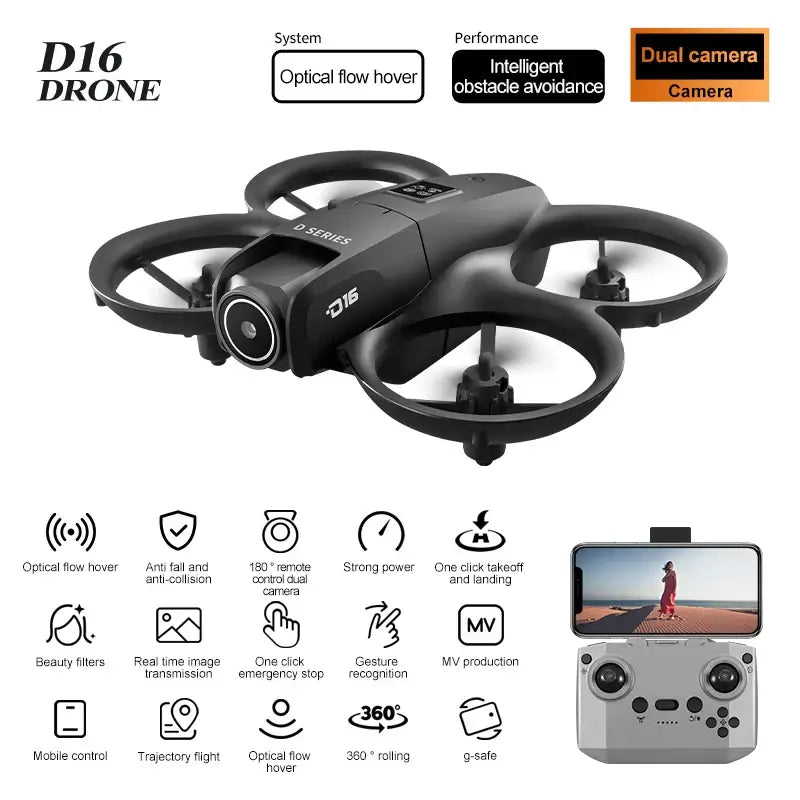 Xiaomi D16 Mini Drone Dual Camera 8K HDAerial Aircraft Obstacle Avoidance Sportsman Specialty Products