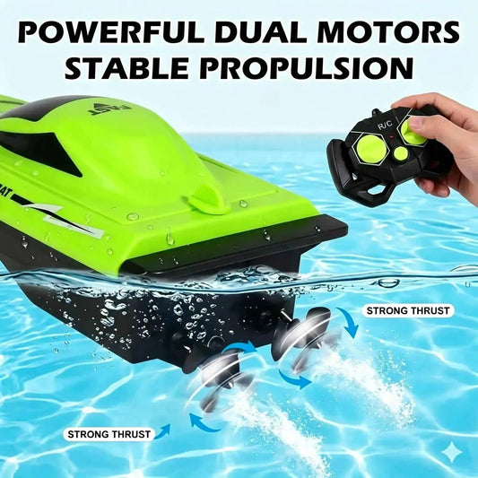 2 Pack Remote Control Boat 2.4GHz Dual Motor RC Speedboat