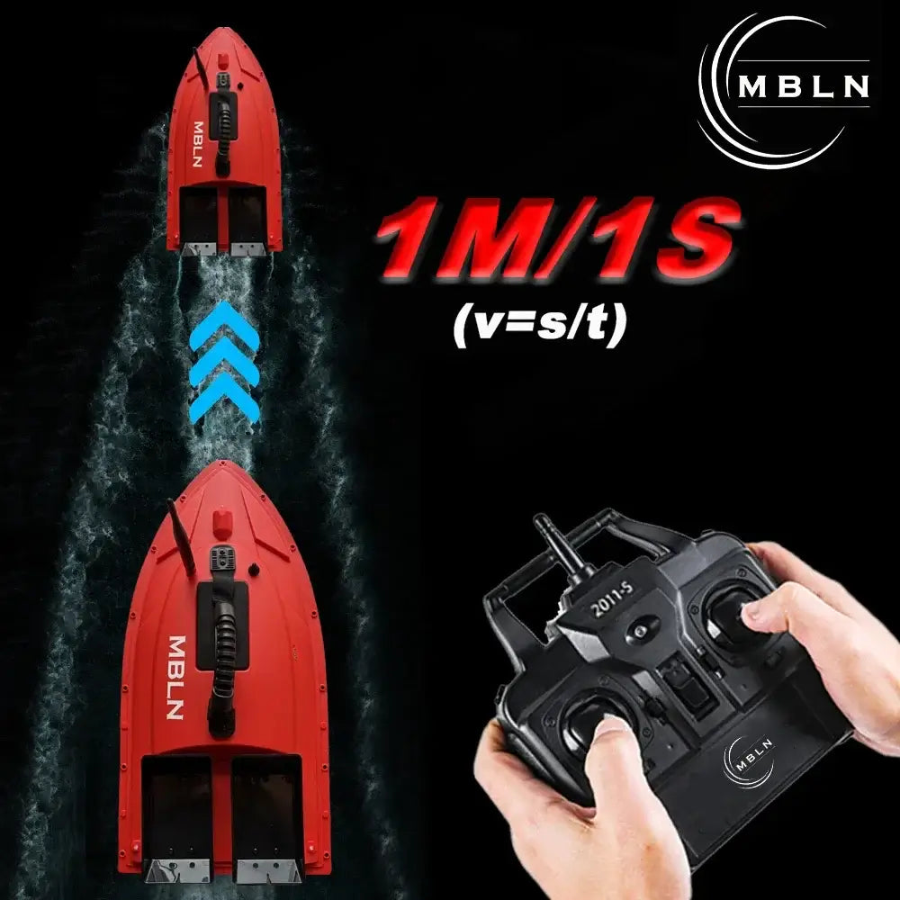 MBLN Bait Boat for Carp Fishing Dual Hoppers,1.5kg Load,300m Remote Range Sportsman Specialty Products