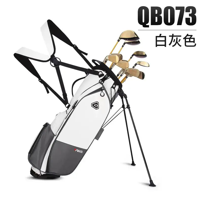 PGM Waterproof Golf Stand Bag showcasing a lightweight design with gold clubs, ideal for serious golfers.