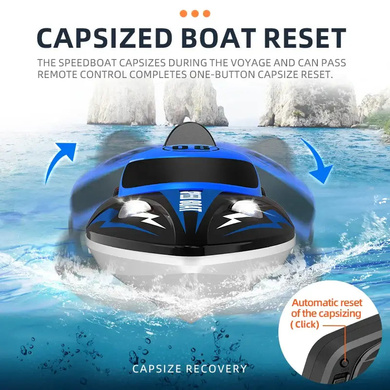HJ808 RC Battery Boat 2.4Ghz 25km/h High-Speed Remote Control Racing Sportsman Specialty Products