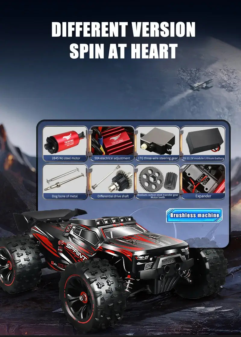 4WD Remote Control 1/14 RC Car 50 or Super Brushless 85KM/H Fast RTR High Speed Sportsman Specialty Products