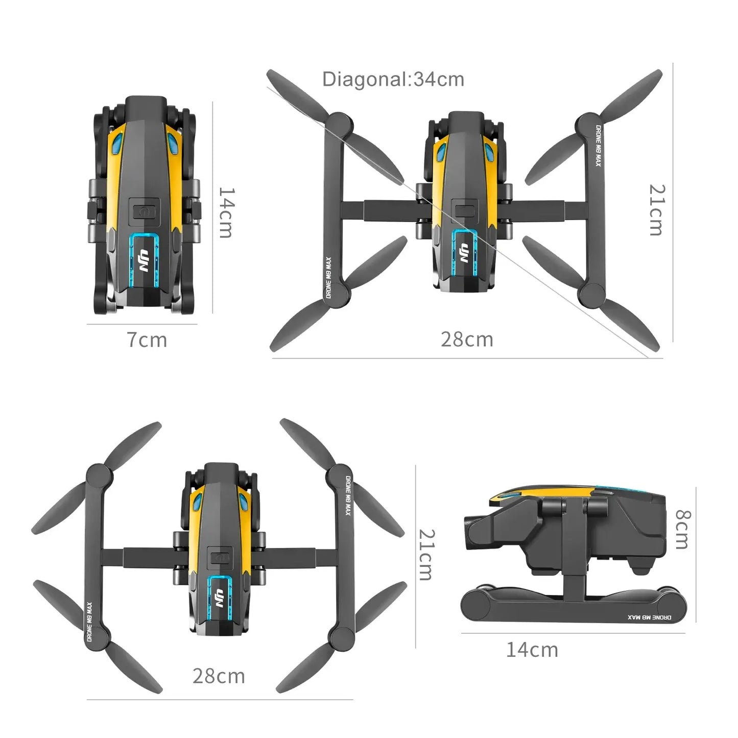 M8 Pro Drone 4k Professional HD 4k Rc Airplane Dual-Camera Sportsman Specialty Products