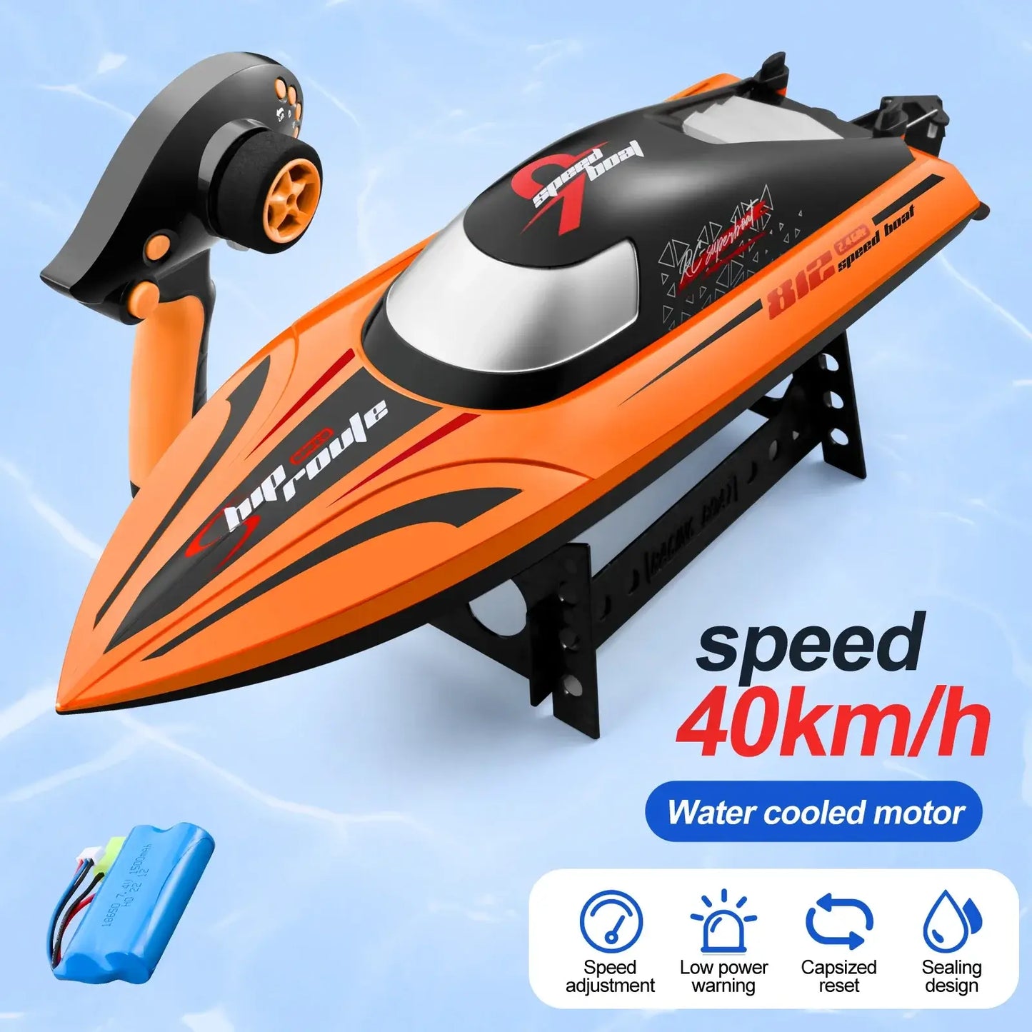 RC High Speed Boat 40Kmh Waterproof Remote Control Boats Sportsman Specialty Products