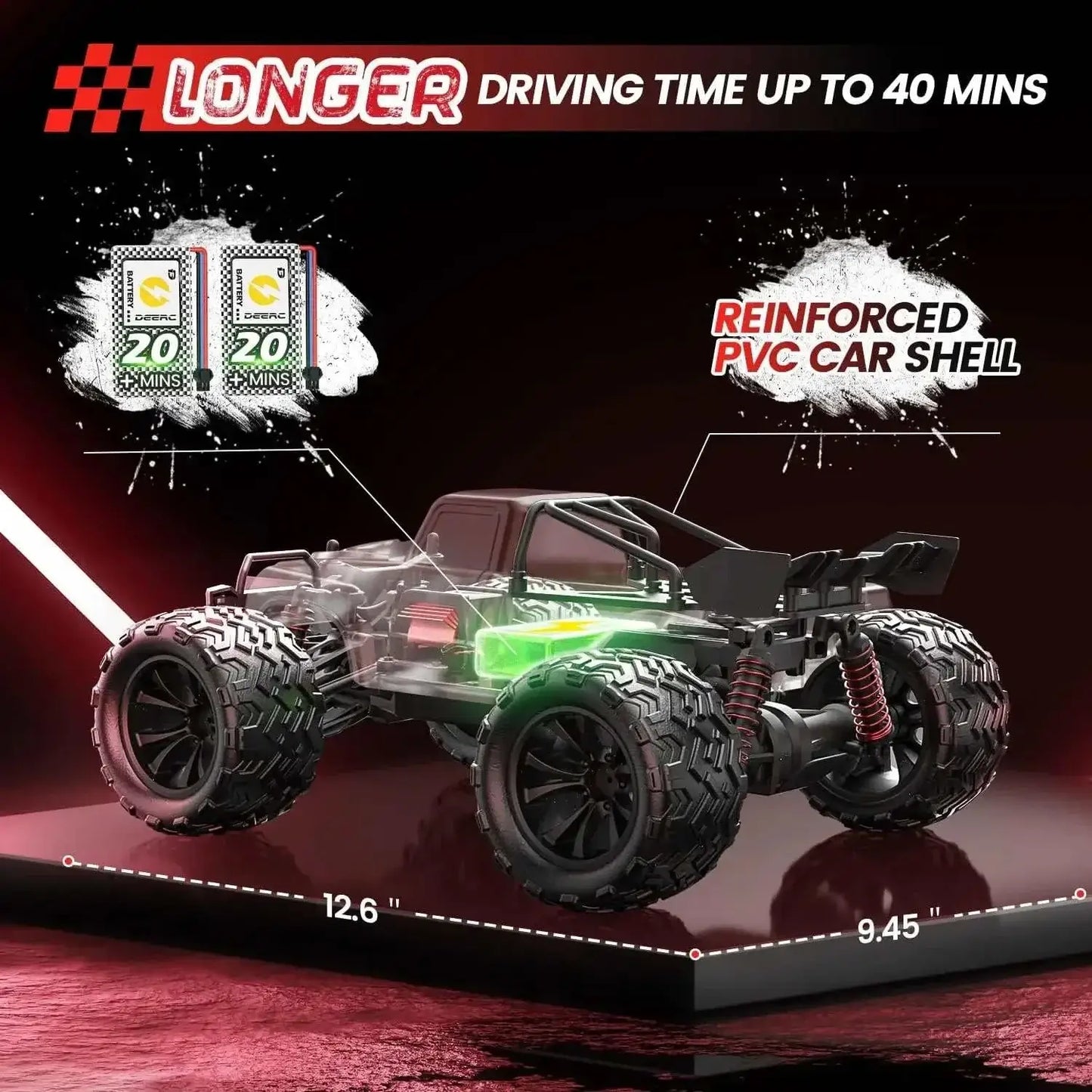 DEERC 9500E 1:16 RC Car - 4x4 Off-Road Monster TruckSportsman Specialty Products