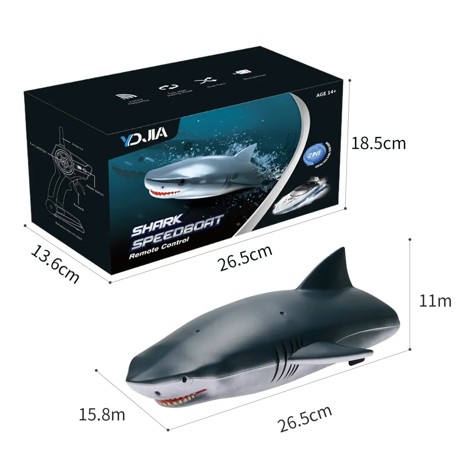 RC Speed Boat Electric Toys for Kids Boys 2 In 1 Remote Control Racing Boats Sportsman Specialty Products