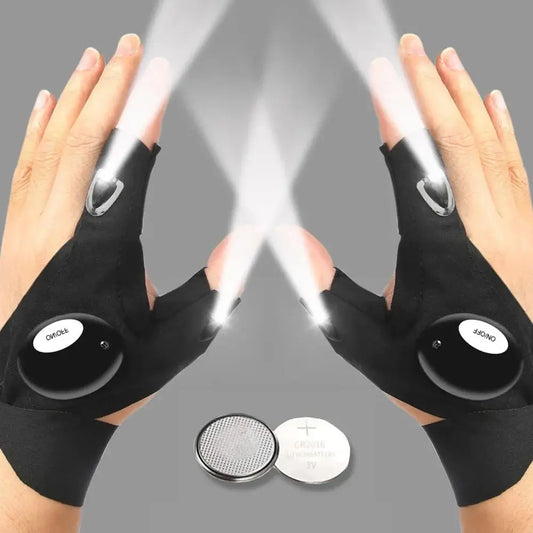 LED Half Finger Glove for Men Women Outdoor Waterproof Night Fishing Sportsman Specialty Products