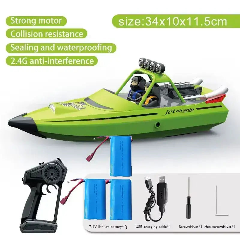 2.4g Wireless Remote Control Boat Electric Turbine Jet High-Speed Sportsman Specialty Products