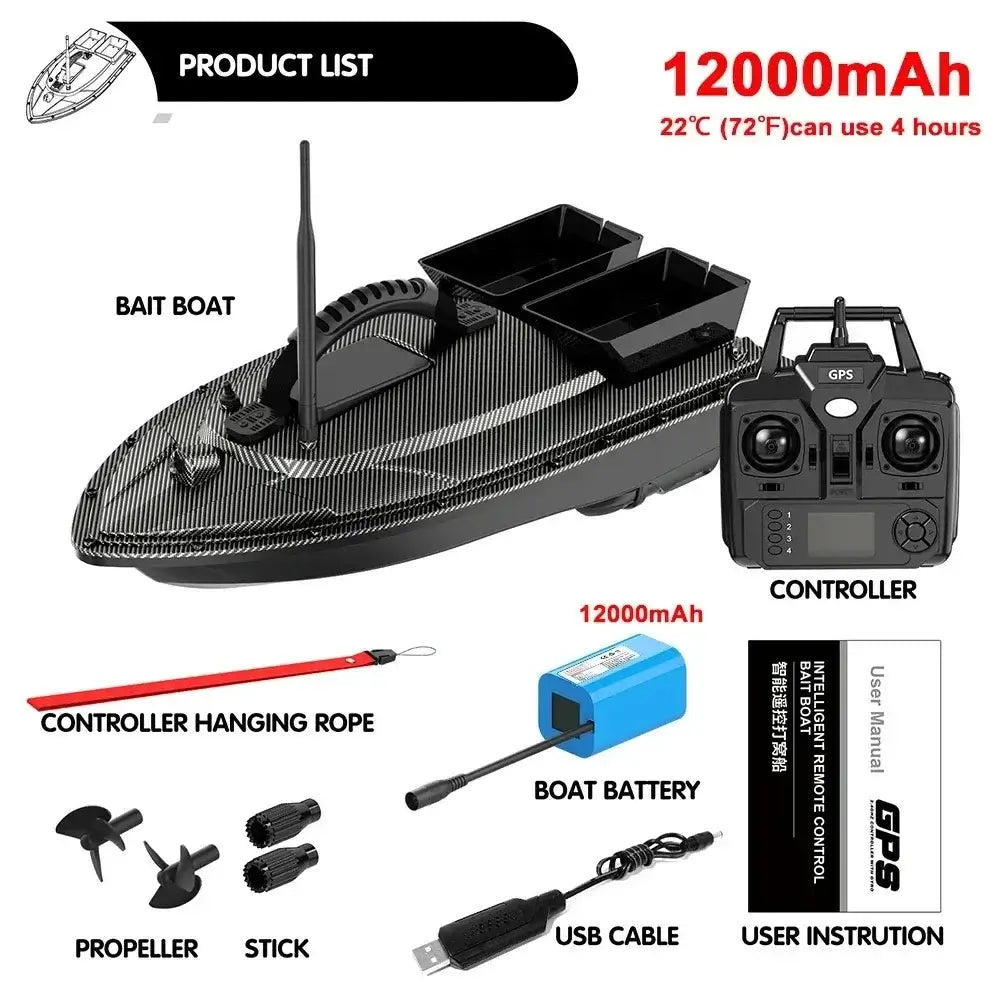 Fishing Bait Boat,500m Control, Endurance Max 8 Hours, Fish Finder Sportsman Specialty Products