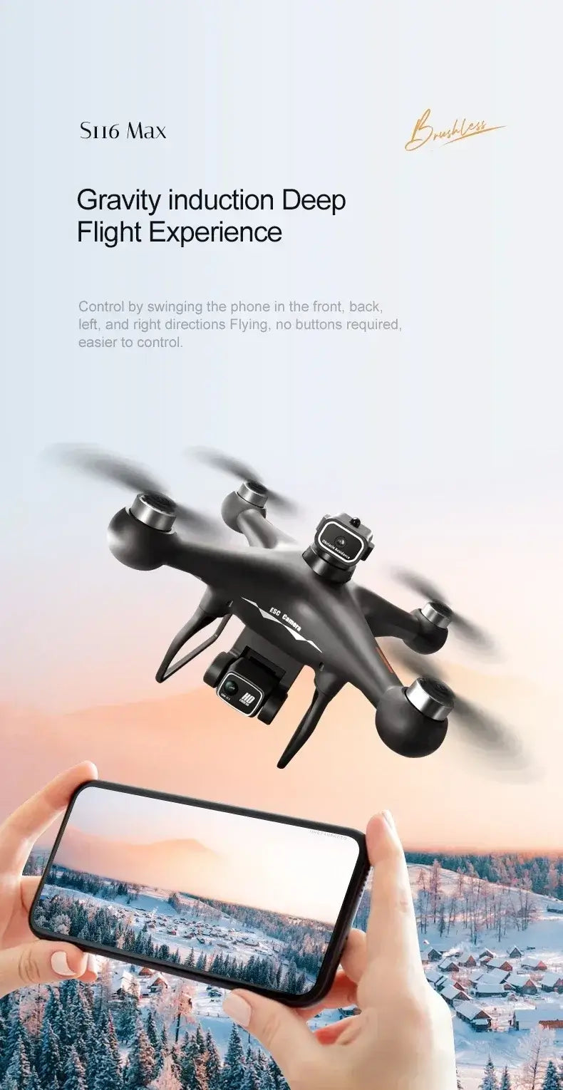 S116 MAX Drone with Powerful Brushless Motors, Dual Cameras Sportsman Specialty Products