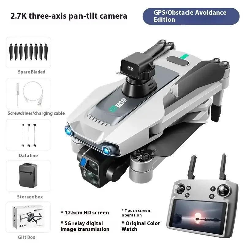 S819 Drone Three-Axis Gimbal Brushless Aerial Photography Screen Control Gps