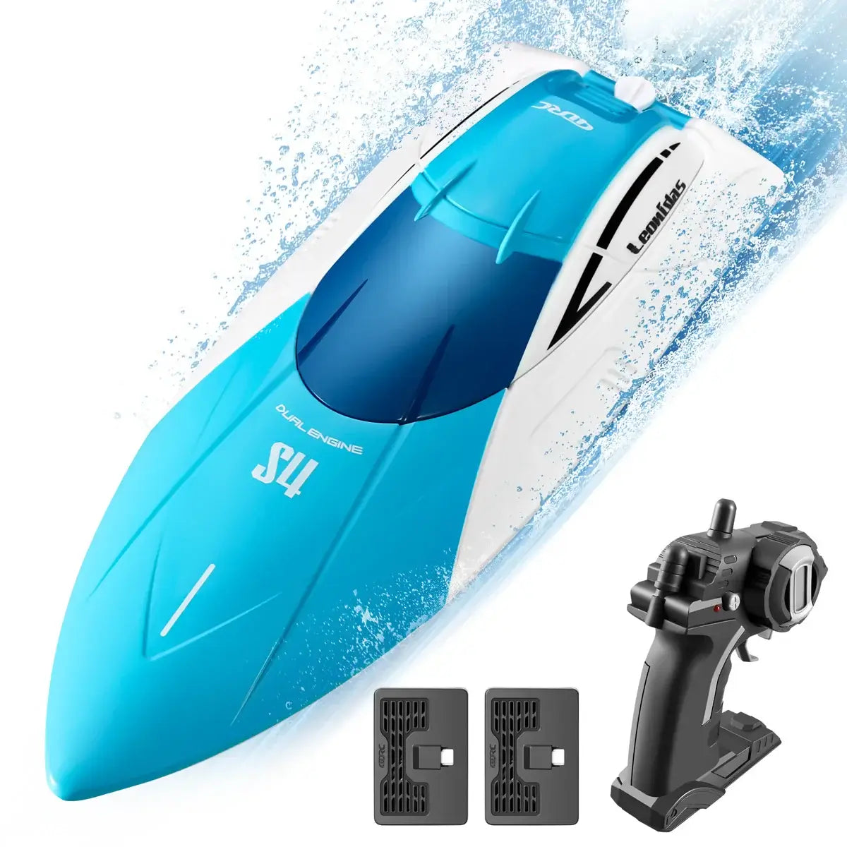4DRC S4 RC Boat, Remote Control Boat 2.4GHz High Speed Sportsman Specialty Products