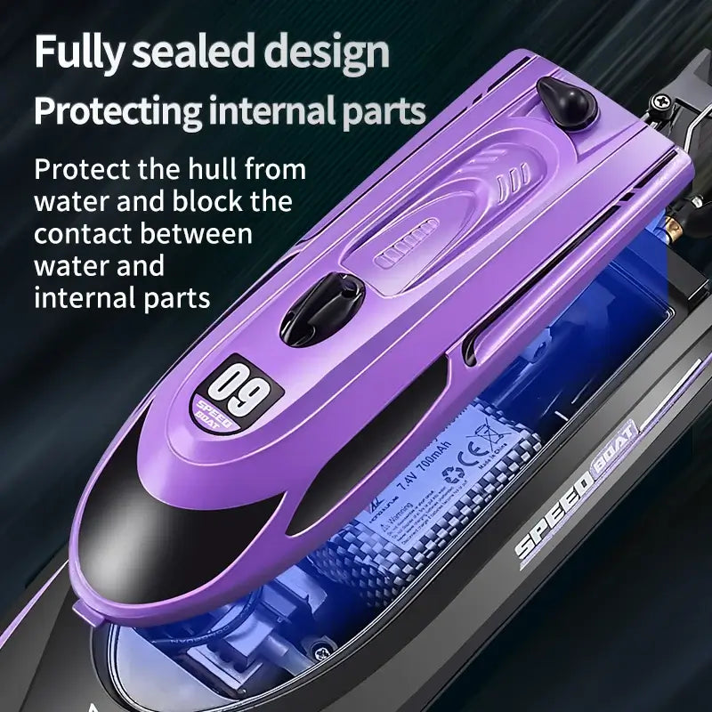 RC Battery Boat 2.4Ghz 25km/h High-Speed Remote Control Sportsman Specialty Products