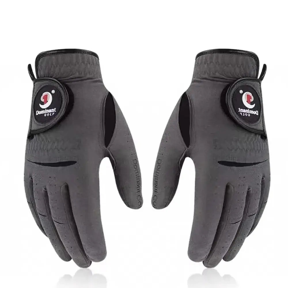 1Pair Men's Golf Gloves Microfiber Cloth Soft Fit Sport Grip Sportsman Specialty Products