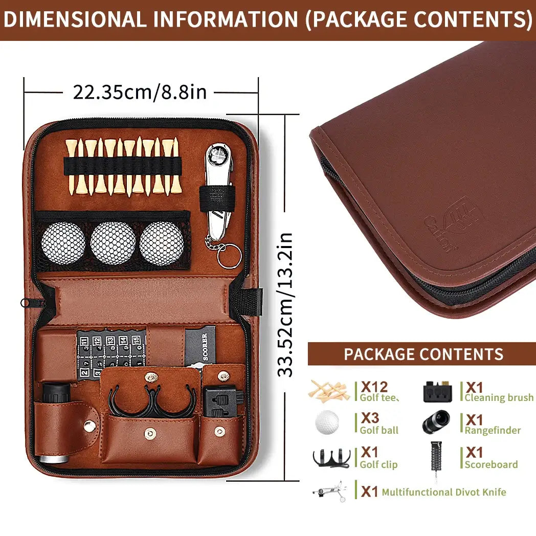 Caiton Golf Accessories Set with Hi-End Case, Golf Balls, Rangefinder Sportsman Specialty Products