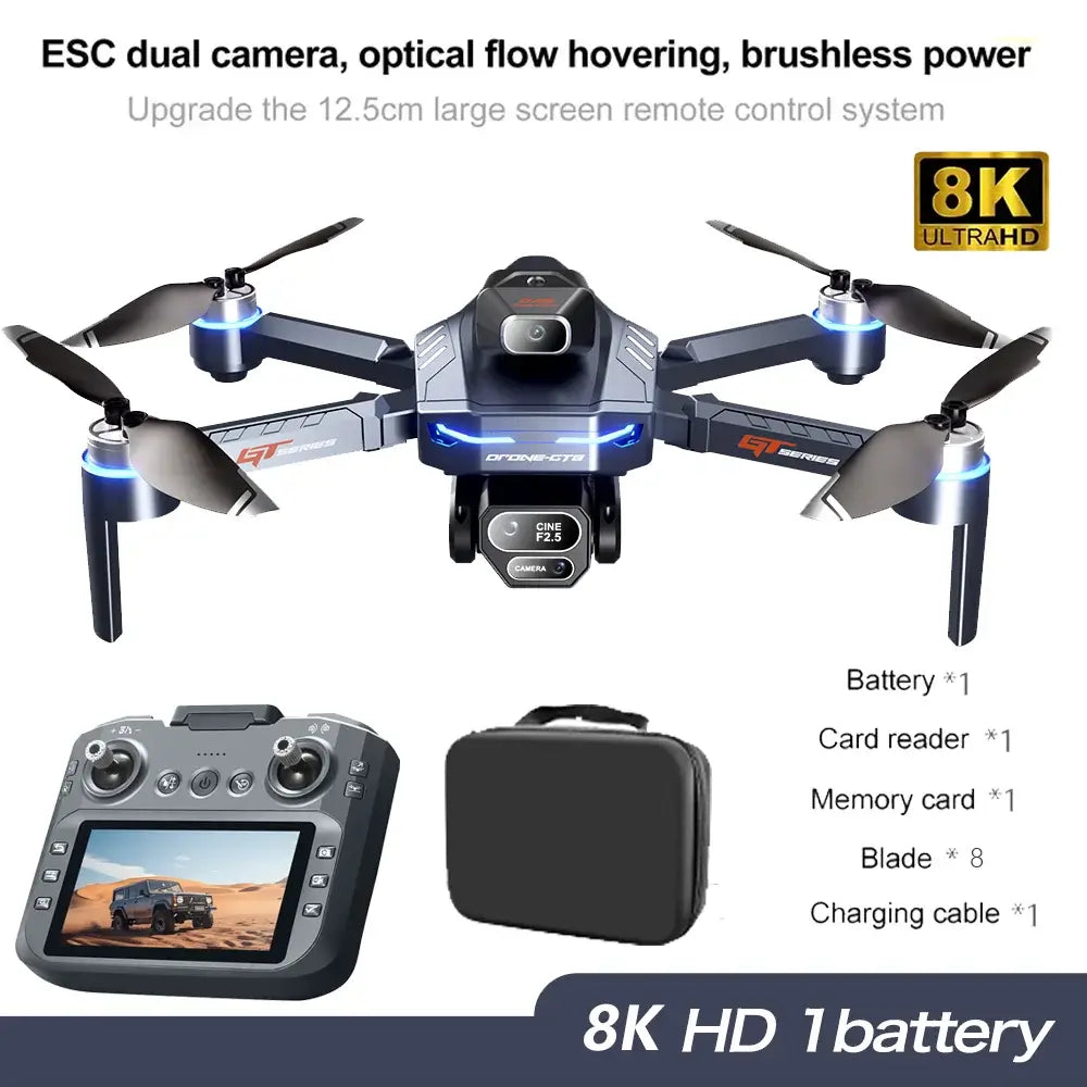 2025 NEW GT8 Rc Drone 8K Profesional HD Dual Camera Sportsman Specialty Products