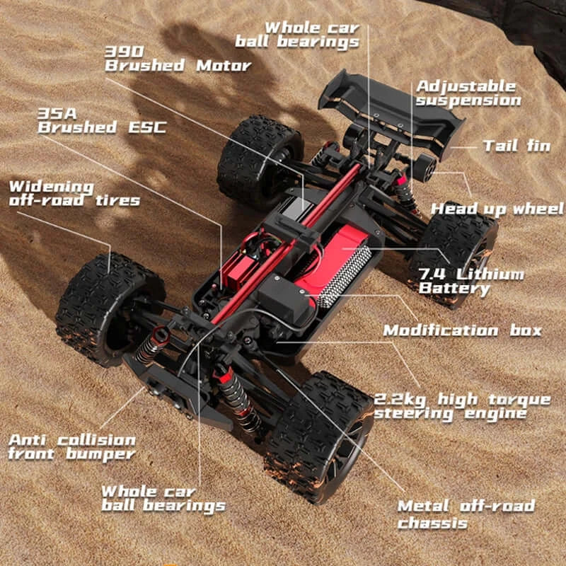 85KM/H Super Brushless 50KM/H Brushed 4WD 1:16 RC Car Sportsman Specialty Products