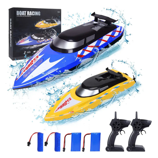 2Pack RC Boat,20+/10+MPH RC Boats with LED Light Sportsman Specialty Products